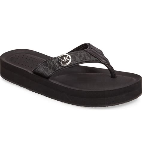 michael kors gage flip flops|michael kors jelly flip flops.